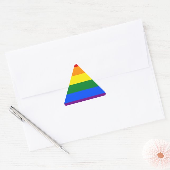 Sticker Triangulaire Arc-en-ciel LGBT Pride (Enveloppe)