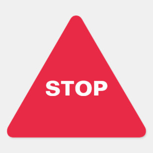 Sticker Triangulaire arrêt du signe