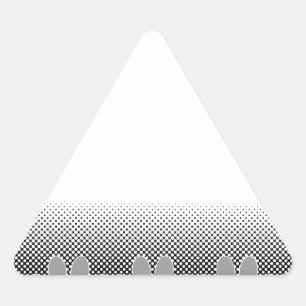 Sticker Triangulaire Arrière - plan de dégradé de pattes noir et blanc