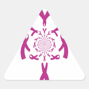Sticker Triangulaire Art de sensibilisation au cancer du sein Imprimer