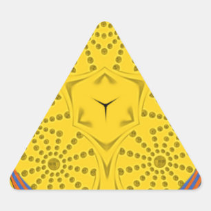 Sticker Triangulaire Art Motif Égyptien Imprimer À damiers Conception C