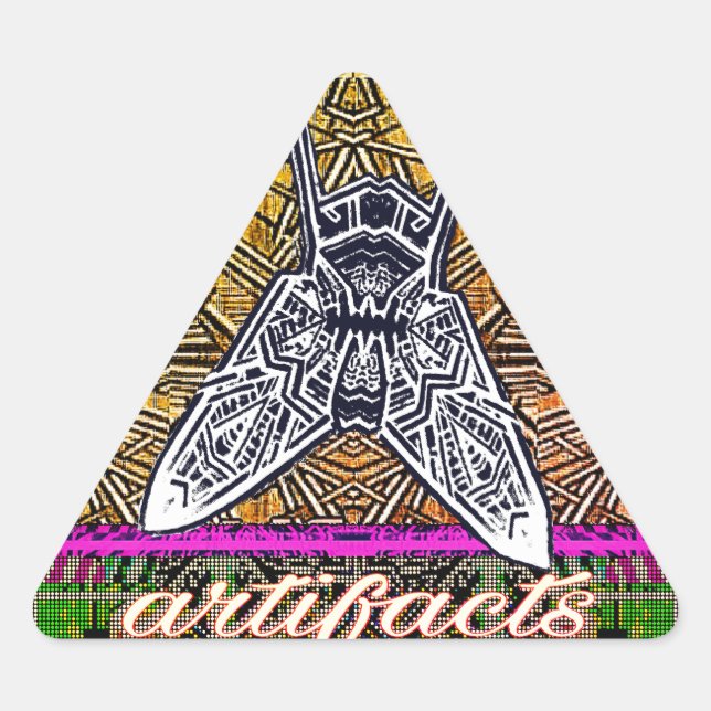 Sticker Triangulaire artefacts-autocollant à mouche triangulaire 4 (Devant)