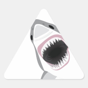 Sticker Triangulaire Attaque de requin