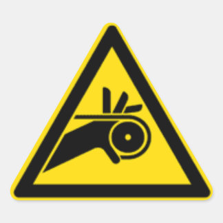 Sticker Triangulaire Avertissement de la ceinture/chaîne