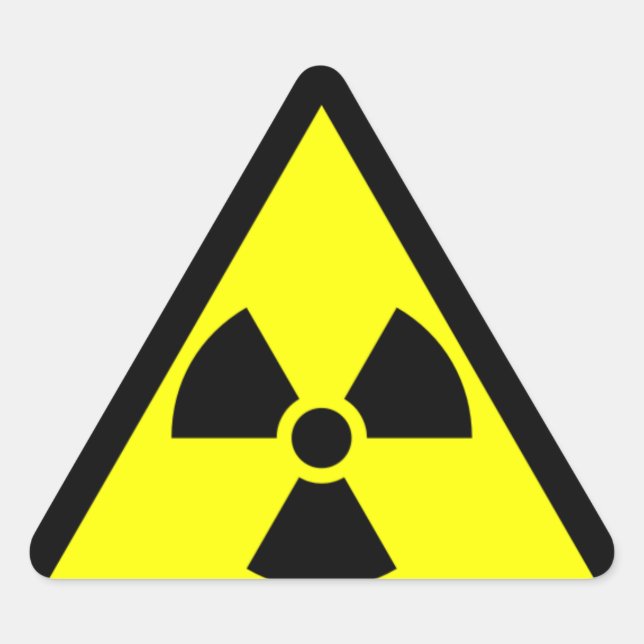 Sticker Triangulaire avertissement de rayonnement (Devant)