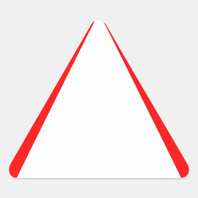 Sticker Triangulaire Avertissement générique rouge vierge (Devant)