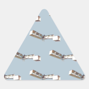 Sticker Triangulaire Avion Santos-Dumont 14 Bis