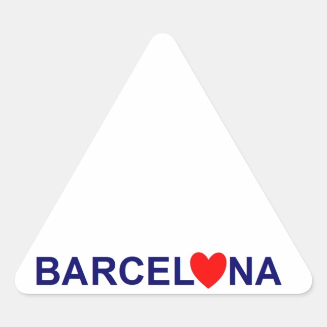 Sticker Triangulaire Barcelona love (Devant)