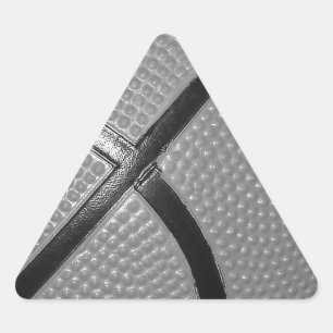 Sticker Triangulaire Basket-ball noir et blanc
