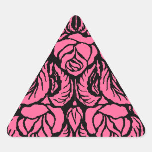 STICKER TRIANGULAIRE BEAU TRIANGLE ROSE ROSE ROSE
