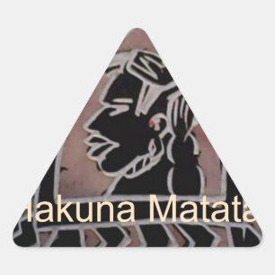 Sticker Triangulaire Beauté Africaine : Portrait Maasai Bongo Art Triba