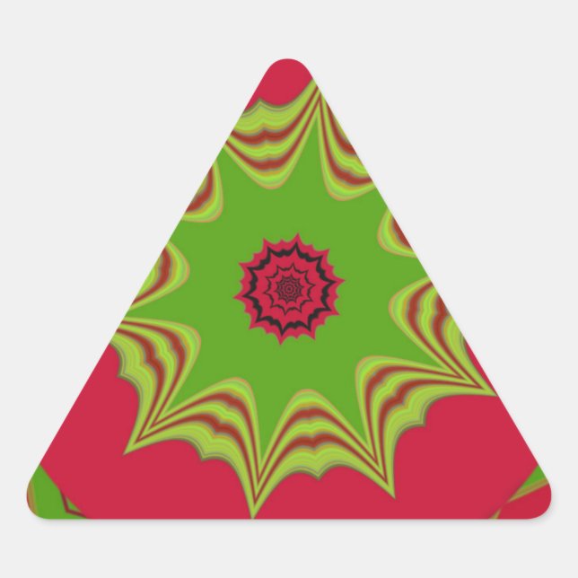Sticker Triangulaire Belle ethnie africaine extraordinaire rouge Art (Devant)