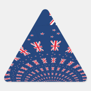 Sticker Triangulaire Belle Nouvelle-Zélande Drapeau Art Design