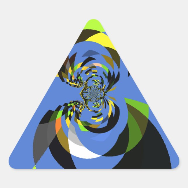 Sticker Triangulaire Belle silhouette féminine colorée illustrations (Devant)