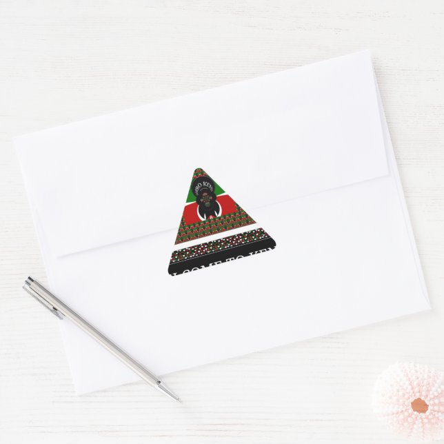 Sticker Triangulaire Bienvenue sur Magical Kenya : Hakuna Matata (Enveloppe)