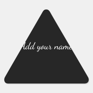 Sticker Triangulaire Black solid add name text here throw pillo