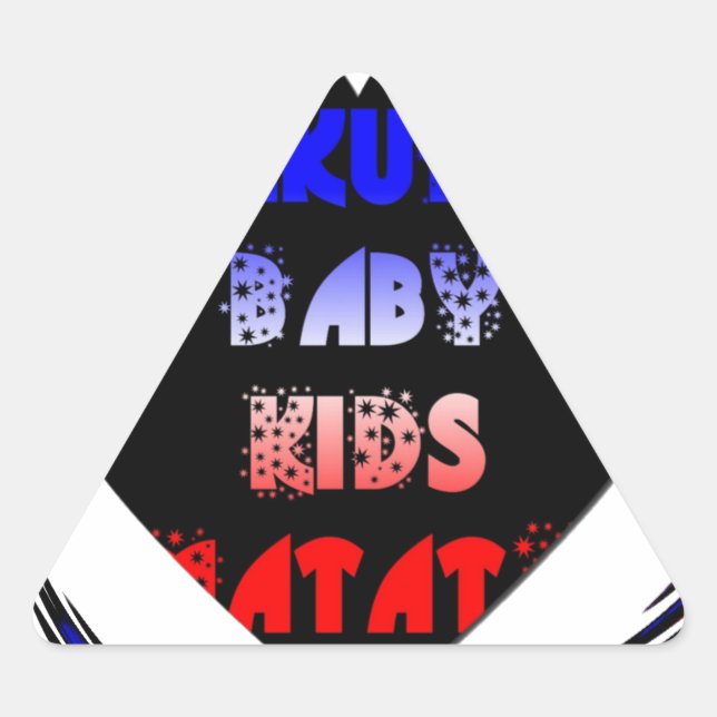 Sticker Triangulaire Blue Black Hakuna Matata Baby Kids Design.png (Devant)