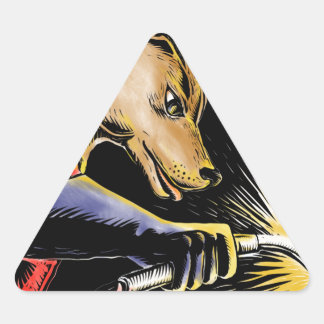 Sticker Triangulaire Bois de soudure de loup