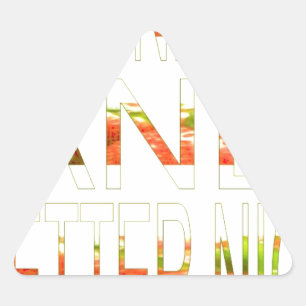 Sticker Triangulaire Bonne journée et meilleur art nocturne