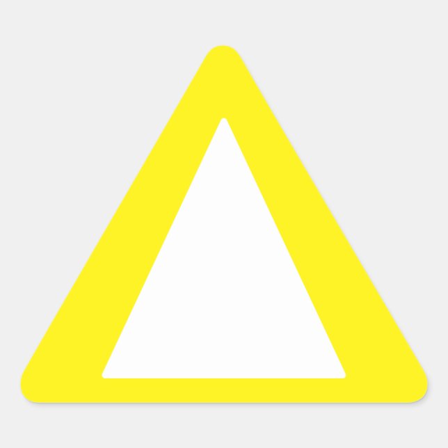 Sticker Triangulaire Bordures larges - Alerte jaune (Devant)