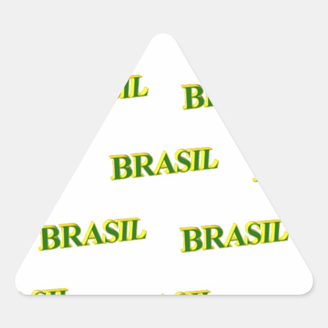 Sticker Triangulaire Brasil 3D (Devant)