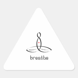 Sticker Triangulaire Breathe - Noir style fantaisie