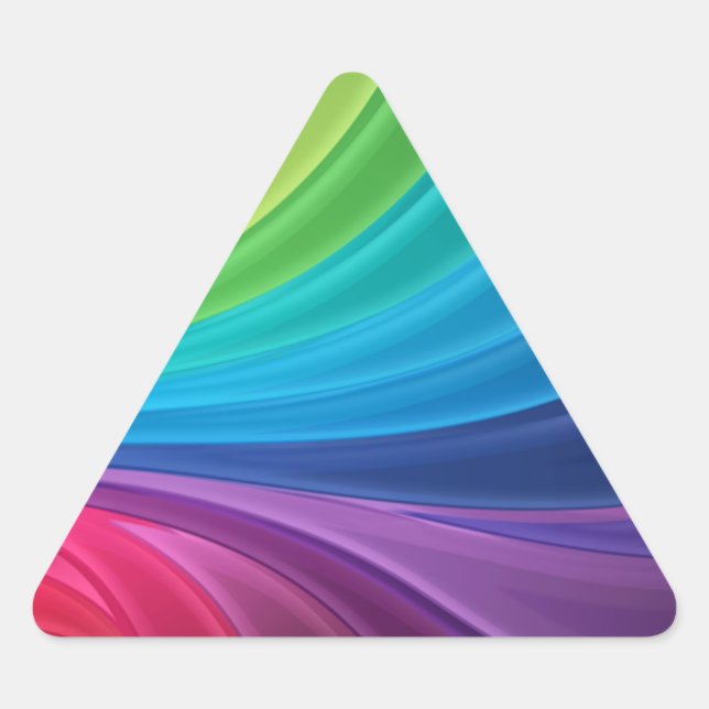 Sticker Triangulaire Brodeurs de rainbow du Colorful (Devant)