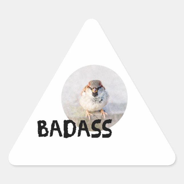 Sticker Triangulaire Bruant - Badass (Devant)