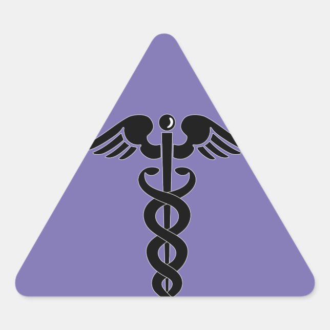Sticker Triangulaire caduceus medical (Devant)