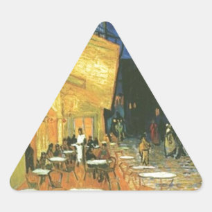 Sticker Triangulaire Cafe Terrace - Vincent van Gogh