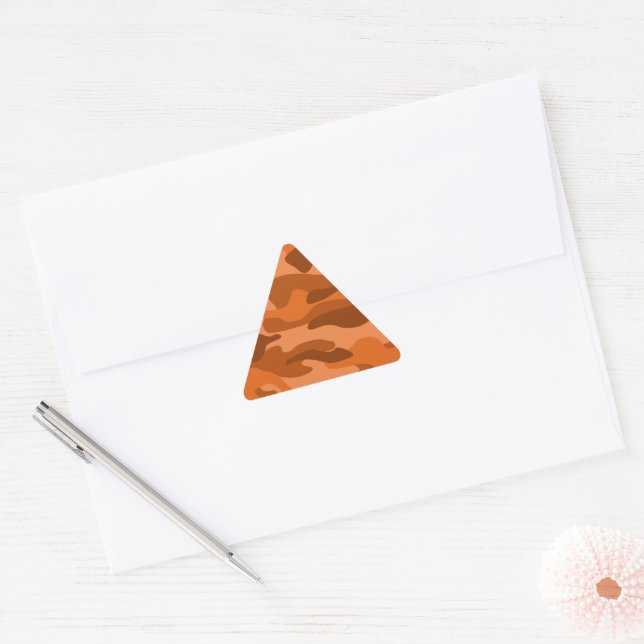 Sticker Triangulaire Camo Monocolor Espagnol Orange (Enveloppe)