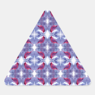 Sticker Triangulaire Cardinaux dans la neige