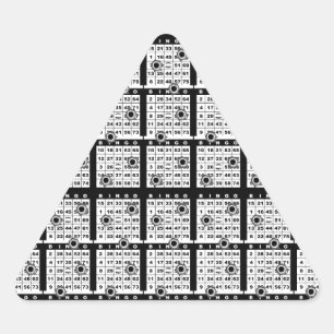 Sticker Triangulaire Cartes Bingo Noires