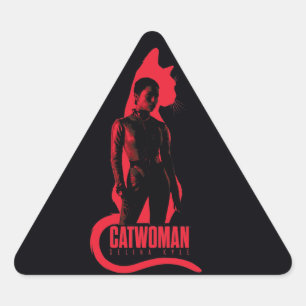 Sticker Triangulaire Catwoman Selina Kyle Chat Silhouette
