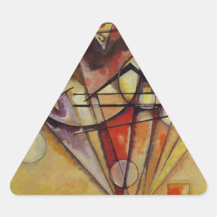 Sticker Triangulaire Cercles Abstraits Kandinsky