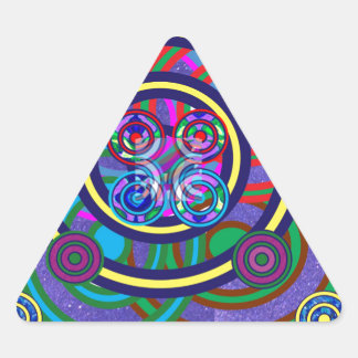 Sticker Triangulaire Cercles colorés ronds Hula Hoop