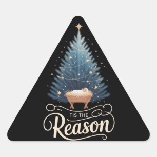 Sticker Triangulaire C'est la raison de la Bible chrétienne religieuse 