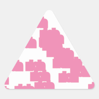 Sticker Triangulaire chanceux rose 888