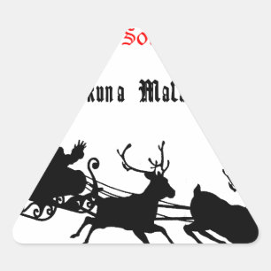 Sticker Triangulaire Chanter le long de Noël - Carols & Festive Joy