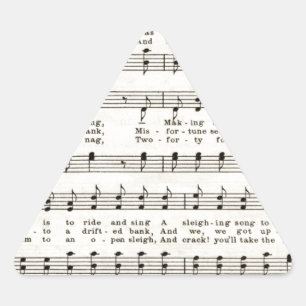 Sticker Triangulaire Chants de Noël : Tintements du carillon
