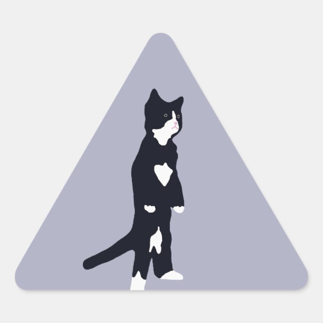 Sticker Triangulaire Chats de Tuxedo (Devant)