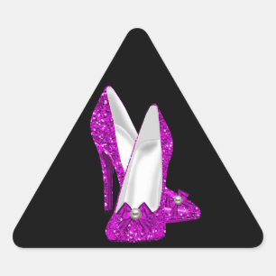 Sticker Triangulaire Chaussures haute talon Stileto Parties scintillant