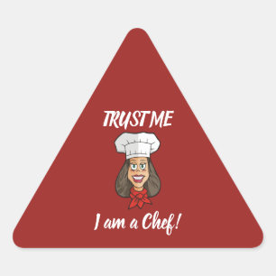 Sticker Triangulaire Chef femme