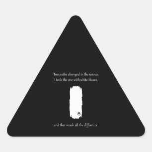 Sticker Triangulaire Chemin des Appalaches Chemins blancs de lame Diver