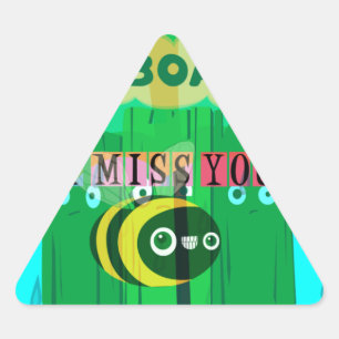 Sticker Triangulaire Chérie, Tu Me Manques Tant