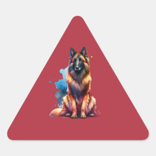 Sticker Triangulaire Chien laekenois belge