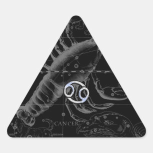 Sticker Triangulaire Chrome like Cancer Zodiac Constellation Hevelius