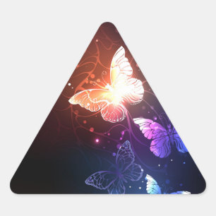 Sticker Triangulaire Clowing Night Butterflies