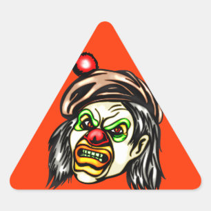 Sticker Triangulaire Clown malin