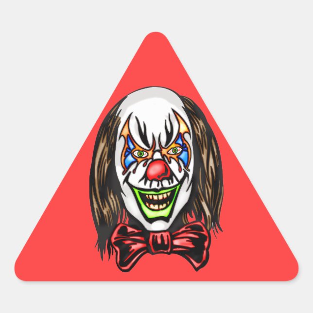 Sticker Triangulaire Clown malin insensible (Devant)